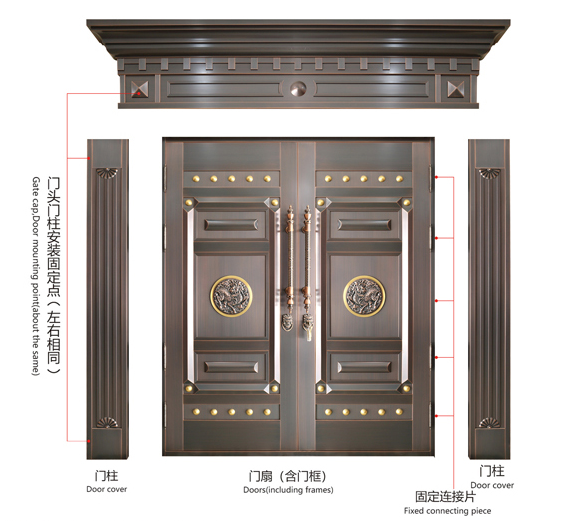 郑州生产欧式铜门的厂家，设计美观，精湛工艺